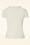 Queen Kerosin - Tune Up T-Shirt Années 50 en Blanc Cassé 2