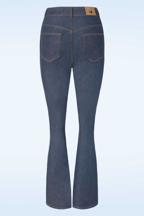 Rock-a-Booty - Rosa Jeans in denimblauw 4
