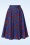 Topvintage Boutique Collection - Topvintage exclusive ~ Adriana Floral Swing Skirt Années 50 en Bleu Foncé 2