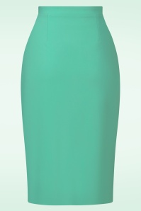 Glamour Bunny Business Babe - Rose Lee Pencil Skirt in Mint  4