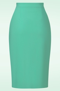 Glamour Bunny Business Babe - Rose Lee Pencil Skirt en Menthe 4