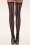 Rouge Royale - Veronica Vertical Stripe Stockings in Black