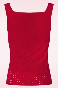 Vintage Chic for Topvintage - Demi embroidery top in rood 2