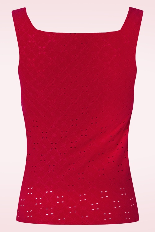 Vintage Chic for Topvintage - Demi Embroidery Top in Red  2