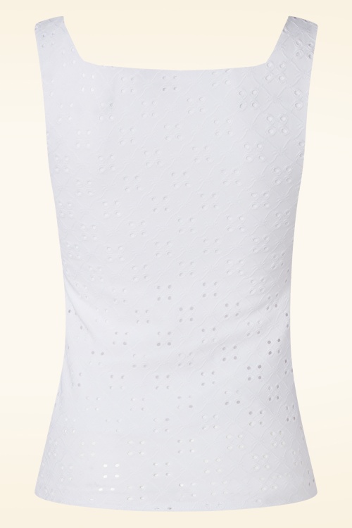 Vintage Chic for Topvintage - Demi Embroidery Top in White 2