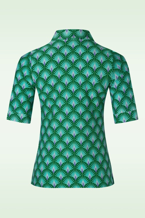 Tante Betsy - Palm Button Shirt in Green 2