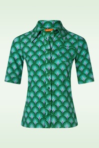 Tante Betsy - Palm Button Shirt in Green