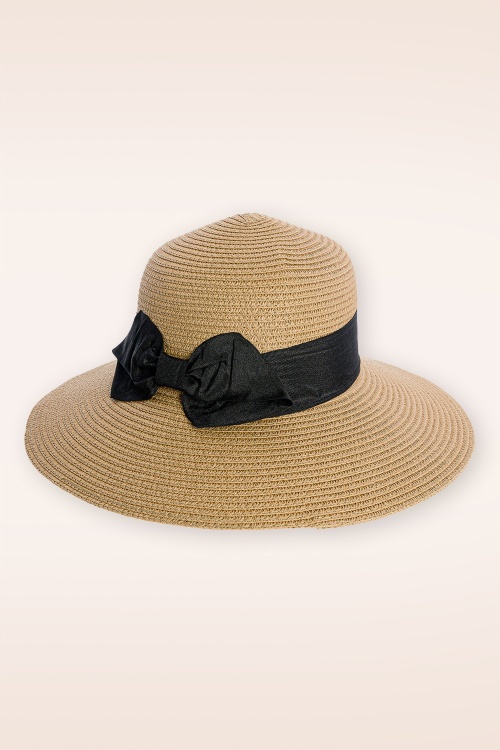 Banned Retro - 50s Susie Sun Hat in Natural 2