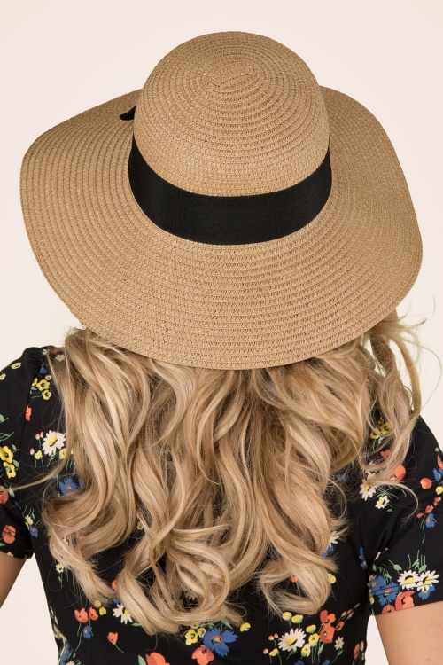 Banned Retro - 50s Susie Sun Hat in Natural 4