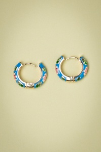 Day&Eve by Go Dutch Label - Boucles d'oreilles My Flower Années 60 en Bleu 4