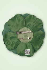 Urban Hippies - 70s Big Flower Corsage in Meadow Green 4