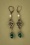Lovely - 20s Victorian Filigree Earrings in Emerald 2