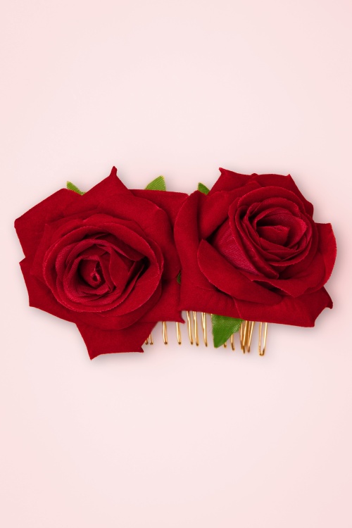 Banned Retro - Be My Valentine Hairpin Années 50 en Rouge 2