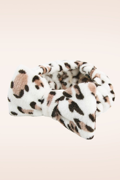 The Vintage Cosmetic Company - Peggy Make-Up Headband in Leopard