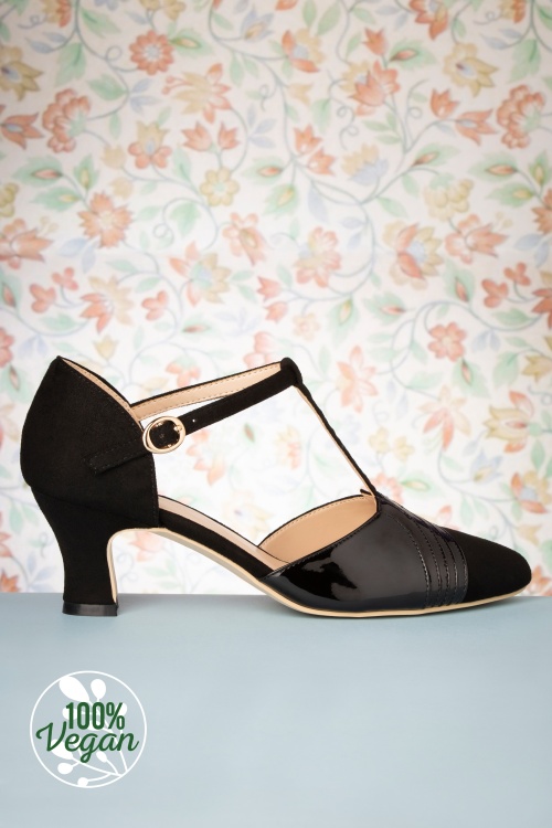 Charlie Stone - 40s New York Luxe Pumps in Black 