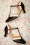 Charlie Stone - 50s Luxe Parisienne T-Strap Pumps in Black and Cream 6