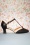 Charlie Stone - 50s Parisienne T-Strap Flats in Black and Cream