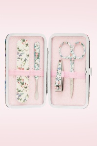 The Vintage Cosmetic Company - Floral Manicure Purse in Pink