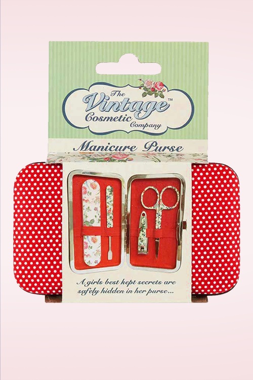 The Vintage Cosmetic Company - Rosie Spot Manicure Purse 2