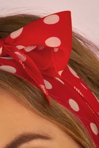 ZaZoo - Vintage Retro Polka Dot haarsjaal in rood 2