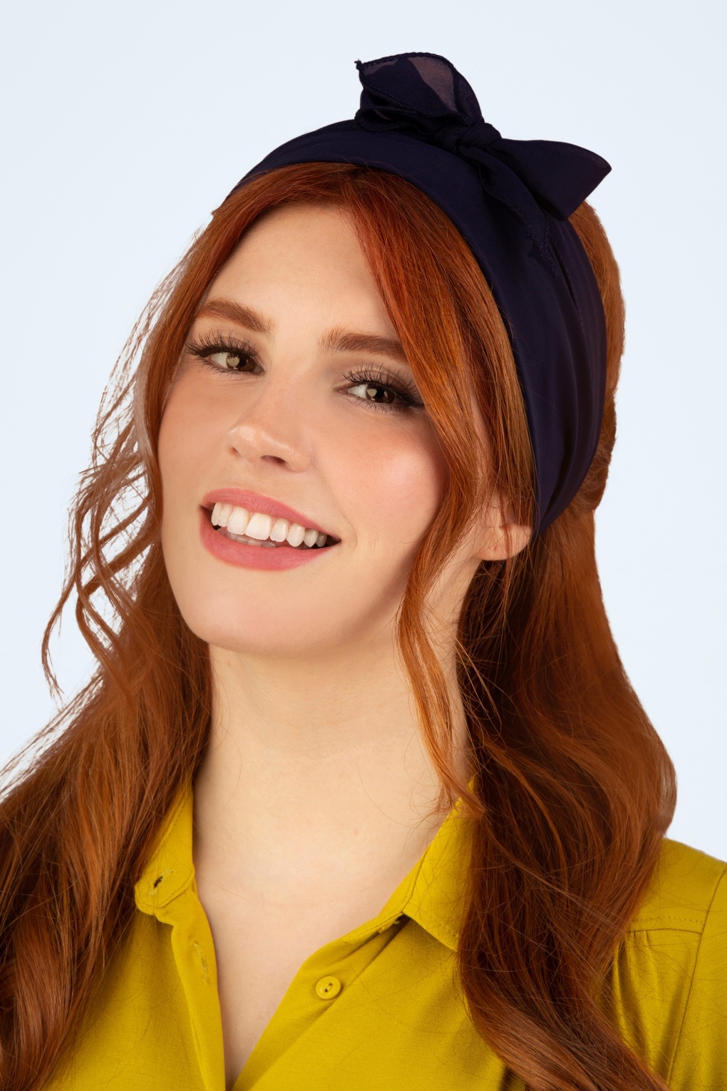 Yoli◯Yasou scarf◯navy Jean Lou Square Scarf in Navy | Shop Ann Mashburn