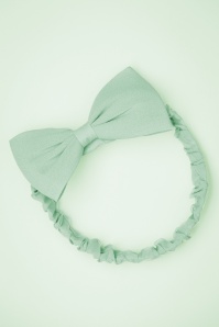 Banned Retro - 50s Dionne Bow Head Band in Mint 3