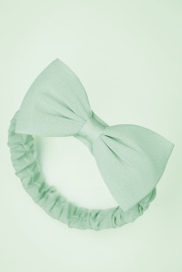 Banned Retro - 50s Dionne Bow Head Band in Mint