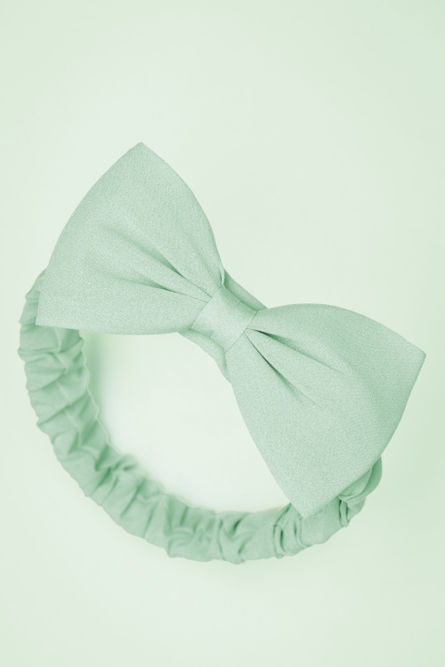 Banned Retro - Dionne Bow hoofdband in mint