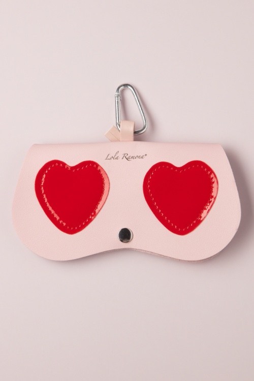 Lola Ramona - Heart Eye Sunglasses Cover in Baby Pink