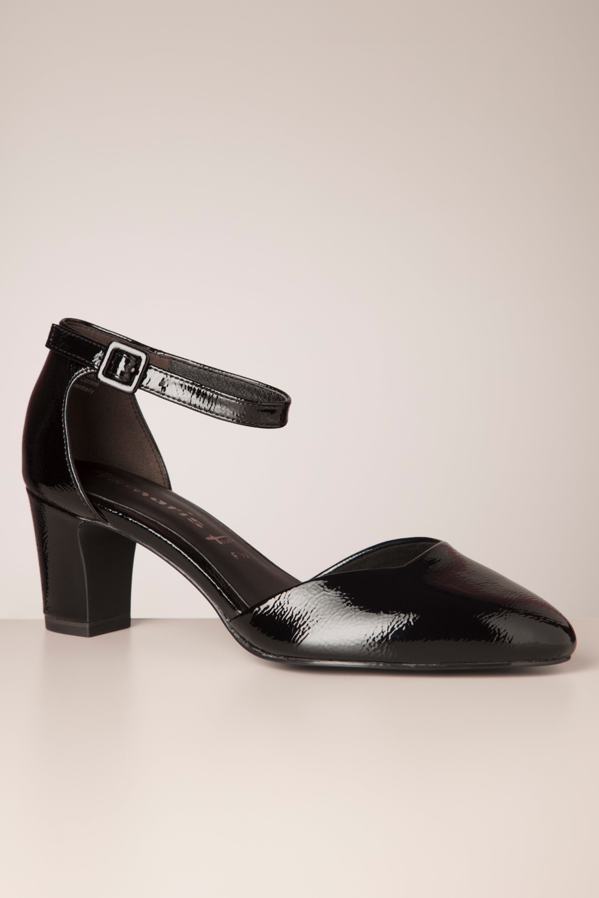 Tamaris - Tiffany lak pumps in zwart 3