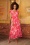 Smashed Lemon - Isla Flower Maxi Dress in Pink and Red