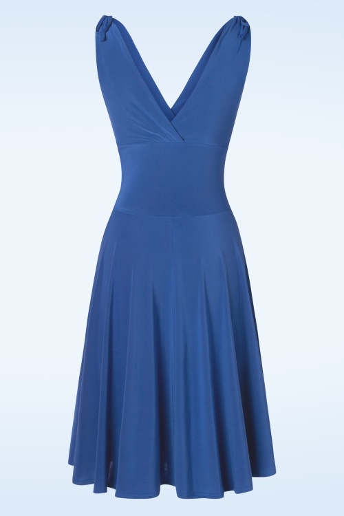 Vintage Chic for Topvintage - Robe Grecian en bleu bleuet 2
