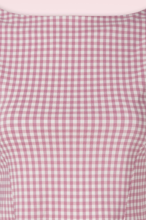 Vintage Chic for Topvintage - Nena Swing Dress in Gingham Pink 3