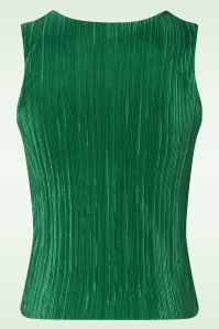 Vintage Chic for Topvintage - Haut plissé Clara en vert 2