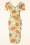 Vintage Chic for Topvintage - Evie Floral Pencil Dress in Orange