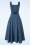 Banned Retro - Book Smart overgooier swing-jurk in blauw 2