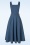 Banned Retro - Book Smart overgooier swing-jurk in blauw