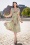 Vintage Chic for Topvintage - Jane bloemen midi-jurk in vintage groen