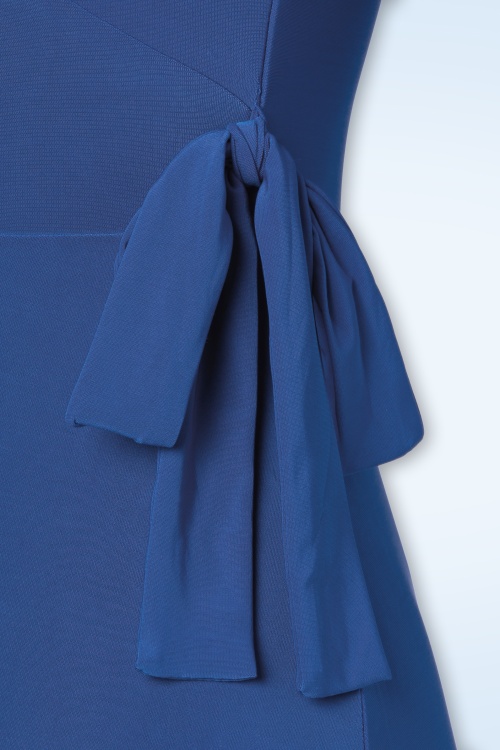 Vintage Chic for Topvintage - Robe longue Norah en bleu bleuet 4