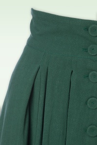 Miss Candyfloss - Brodie May Swing Skirt in Dark Green 3