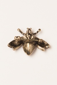 Lovely - Kristallen insectenbroche in goud 2