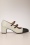 La Veintinueve - Marcela Leather Block Heel Pumps in Patent Red