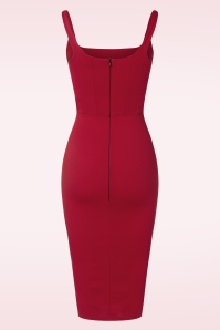 Vintage Chic for Topvintage - Scarlett pencil jurk in rood 2