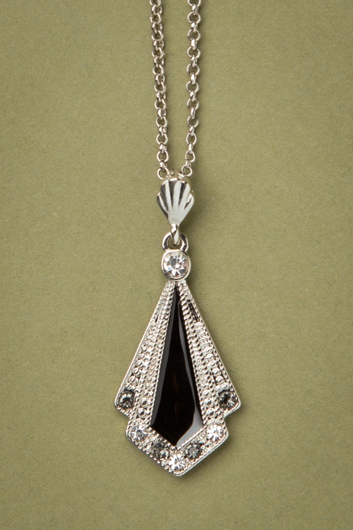 Lovely - Art Deco ketting in zwart 2