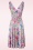 Vintage Chic for Topvintage - Grecian floral swing jurk in helder roze 