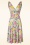 Vintage Chic for Topvintage - Grecian floral swing jurk in wit en multi