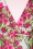 Vintage Chic for Topvintage - Miley floral swing jurk in wit en fuchsia 3