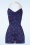 Collectif Clothing - Lola Mixed Berries playsuit in navyblauw