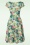 Vintage Chic for Topvintage - Blythe hibiscus floral swing jurk in wit en multi 2