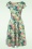 Vintage Chic for Topvintage - Blythe Hibiscus Floral Swing Kleid in Weiß und Multi